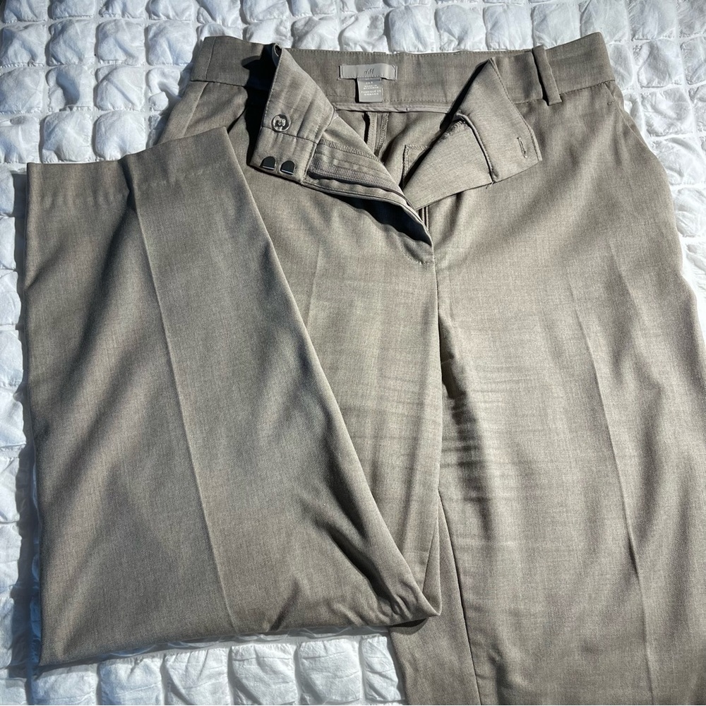 Wide leg capris pants